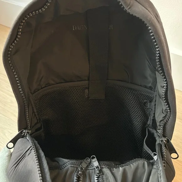 Dagne Dover Large Dakota Neoprene Backpack Onyx Black Large Travel Laptop Bag - Picture 9 of 16